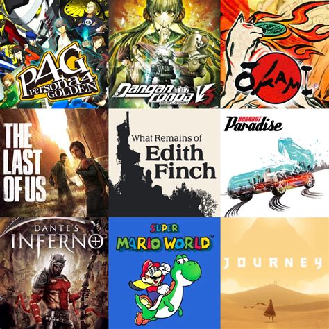 My Personal 3x3 Favorite Games Of All Time : r/videogames