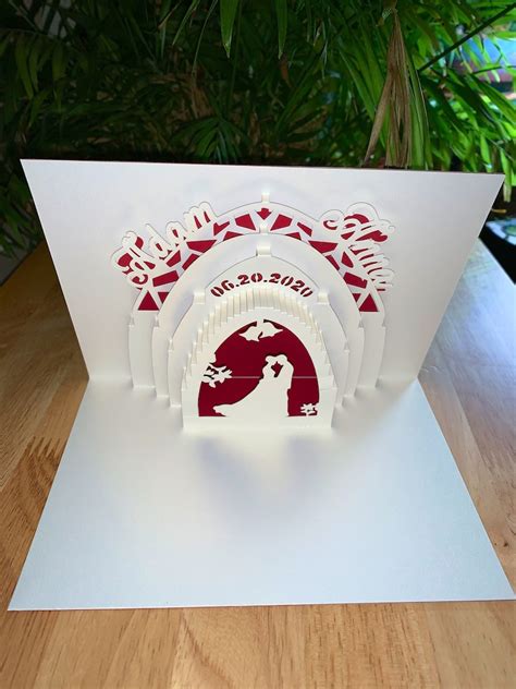 Personalized 3D Pop up Wedding Card With the Name of the Bride | Etsy
