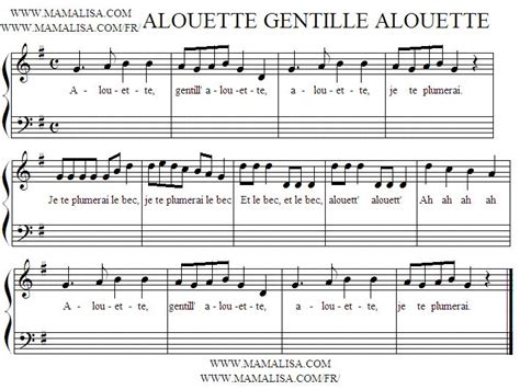 Alouette, gentille alouette - French Children's Songs - France - Mama ...