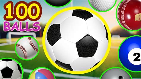 100 balls in english for kids