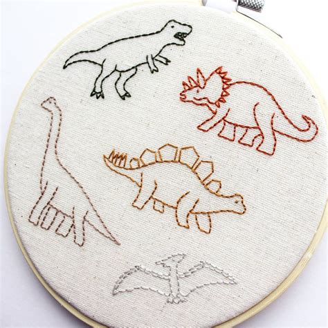 Dinosaur embroidery – Artofit