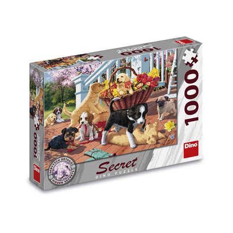 Secret Puzzle - Puppies Dino-53255 1000 pieces Jigsaw Puzzles - Dogs ...