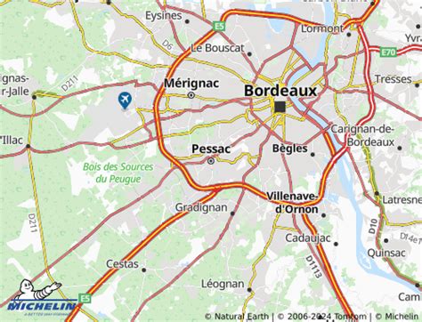 Carte MICHELIN Pessac - ViaMichelin