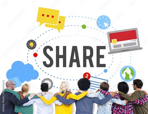 Share Sharing Connection Social Networking Concept Photos | Adobe Stock