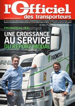 Promodal en une de l’Officiel des transporteurs – Promodal