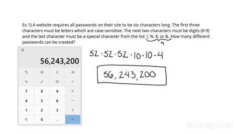Using the Counting Principle with Repetition | Algebra | Study.com