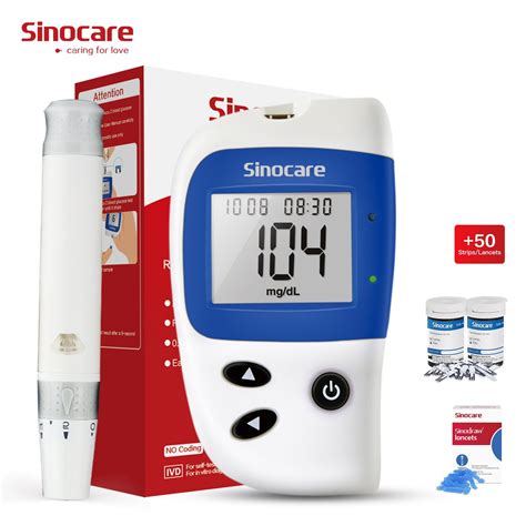 Sinocare Non Invasive Blood Glucose Meter Sensor Glucometro Continuous ...