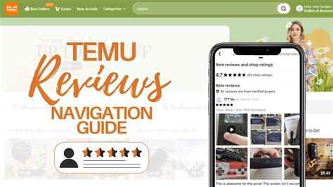 Temu Reviews Navigation Help Guide