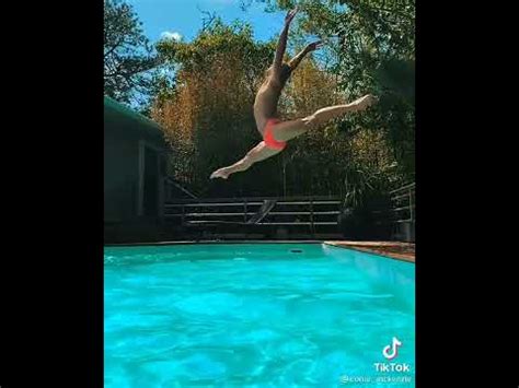 Imagine Song Tik Tok with Gymnastics (Dance) Pool Jumps - YouTube