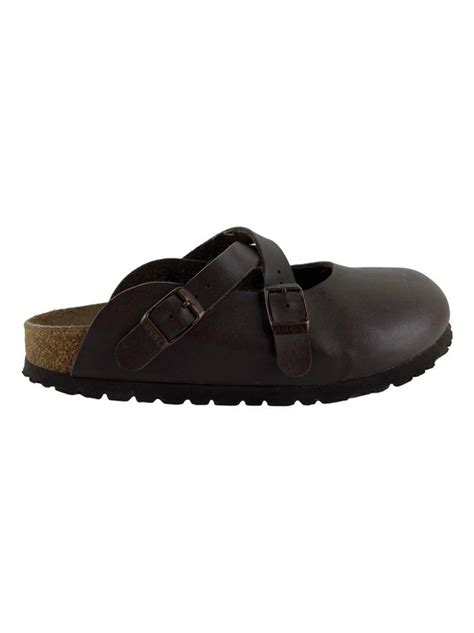 Mule Birkenstock Couro Marrom - ZS79 Original | Etiqueta Única
