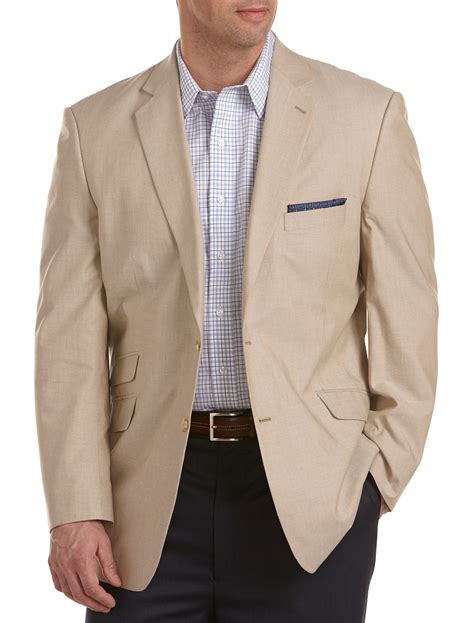 Oak Hill Men's Big and Tall Continuous Comfort Chambray Sport Coat ...