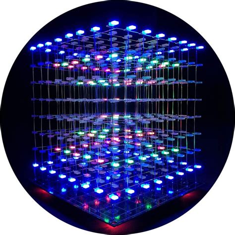 iCubeSmart 3D Led Cube Light DIY Kit with 3D Animation Editing Software ...