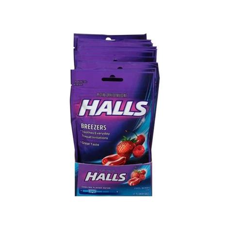 Halls Halls Breezers Cool Berry Cough Drops 25 Count, PK48 62158 | Zoro
