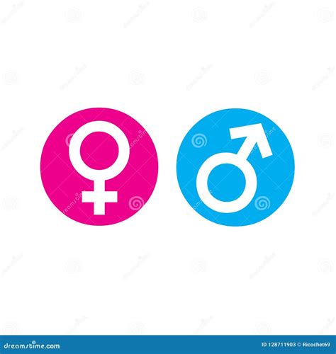Symbols of women and men stock illustration. Illustration of equality ...