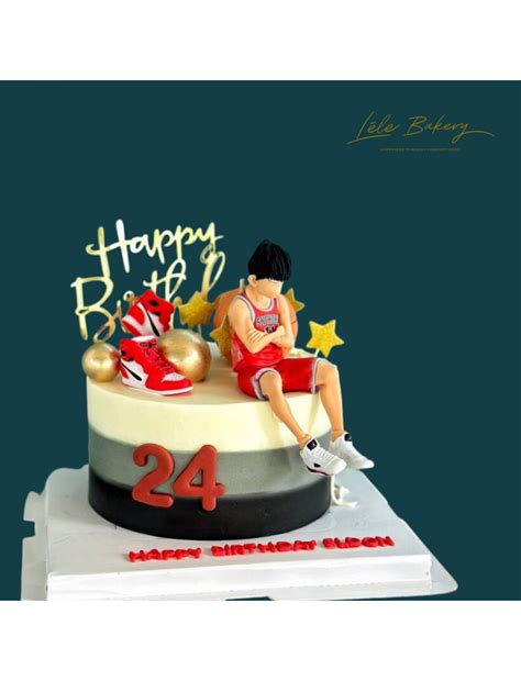 Ombre Black Basketball Player Cake | Sporty Celebration Cakes | Lele ...