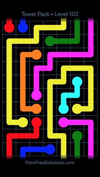 Flow Free: Warps Tower Pack 7 X 8 To 7 X 13 Level 102 Puzzle Solution ...