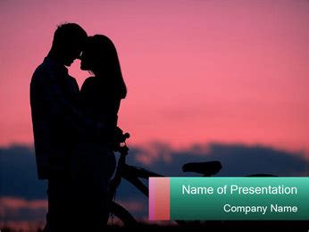 Silhouette of Love Couple PowerPoint Template, Backgrounds & Google ...