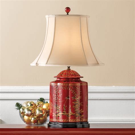 Red Chinoiserie Lamp | Gump's