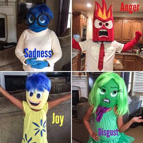 Disney Inside Out Costumes | Character costumes diy, Diy halloween ...