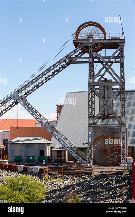 Kimberley, Afrique du Sud, 10 avril -2019 : tête de puits de mine de ...