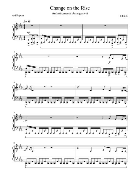 Avi Kaplan – Change on the Rise Sheet music for Piano (Solo ...