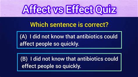 Affect vs Effect Quiz/English grammar quiz/mixed grammar test - YouTube