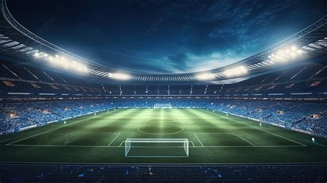 Captivating 3d Render Of A Soccer Stadium Featuring A Thrilling ...