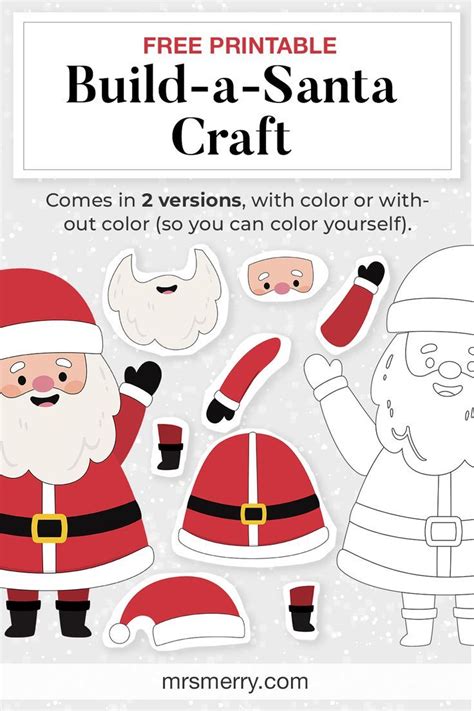Santa Printable Craft - Printable Free Templates