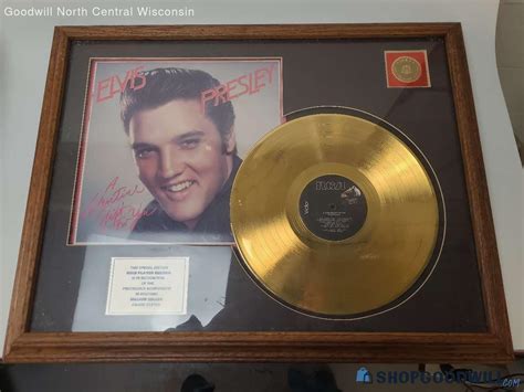 Elvis Rca Victor Million Seller Award Gold Record 27