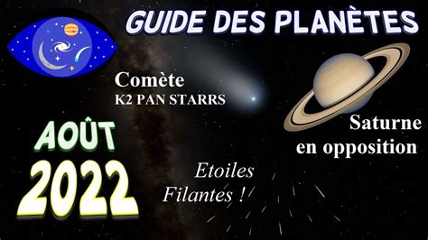 Guide du ciel et des planètes, Août 2022 ( Collab @La Chaine Astro ...