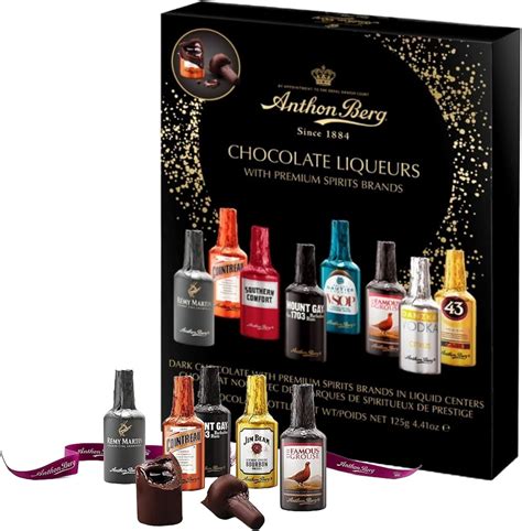 Anthon Berg Liqueur Chocolates Gift - Luxury 8 Dark Chocolate Liqueurs ...