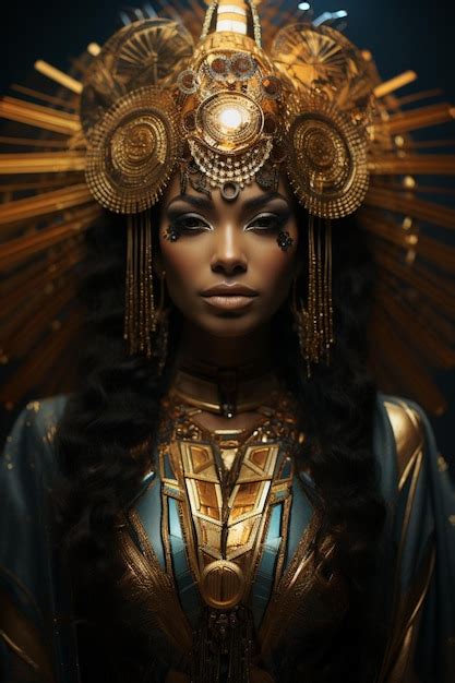 An abstract portrayal of Isis the goddess of magic and wisdom using ...