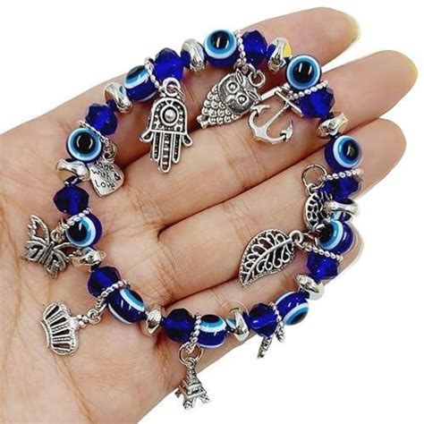 Trishakti Evil Eye Bracelet Nazar Battu with Charms for Women