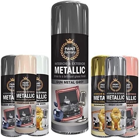 Classic Signature - 1 x Metallic Gun Metal Grey Spray Paint 400ml Multi ...