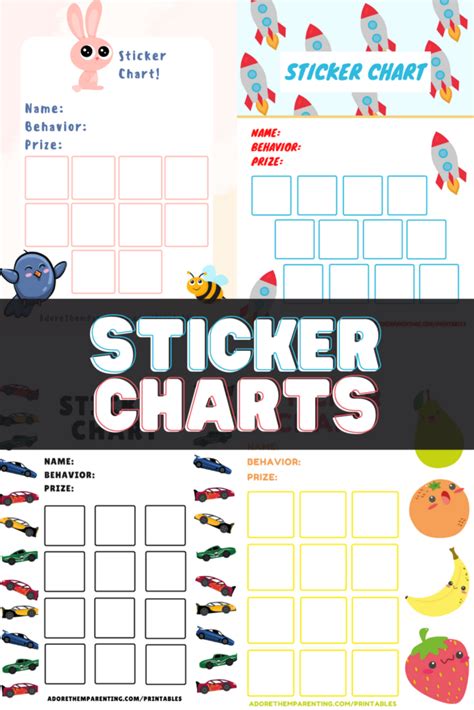 Printable Sticker Charts to Improve Child Behavior