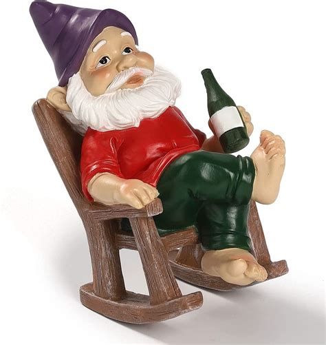 Gartenzwerg sitzend auf Schaukelstuhl Lustige | Kaufland.de