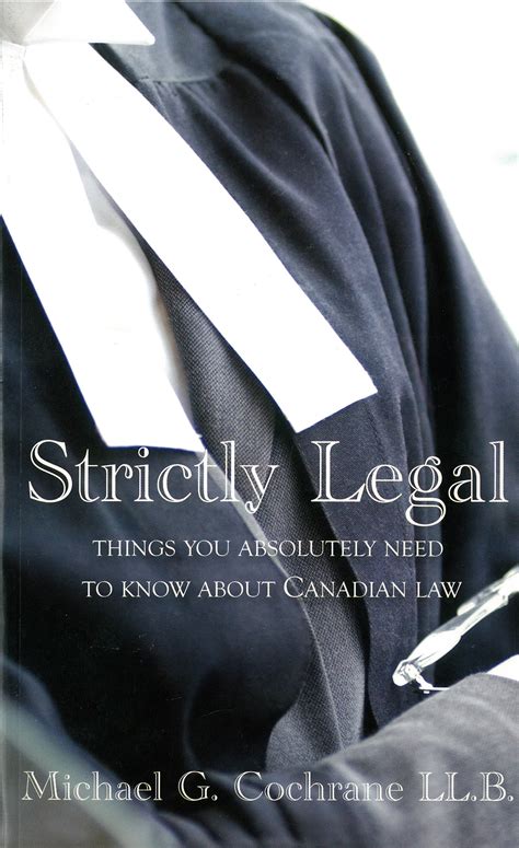 Strictly Legal - Michael G Cochrane Lawyer and Best Selling Author