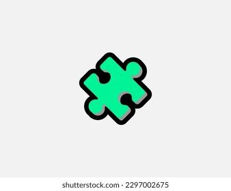 Puzzle Vector Icon Puzzle Piece Emoji Stock Vector (Royalty Free ...