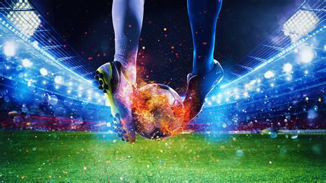 Fonds d'ecran 2560x1440 Football Feu Stade Jambe Ballon Chaussure de ...