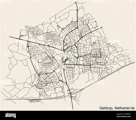 Street roads map of GELDROP, NETHERLANDS Stock Vector Image & Art - Alamy