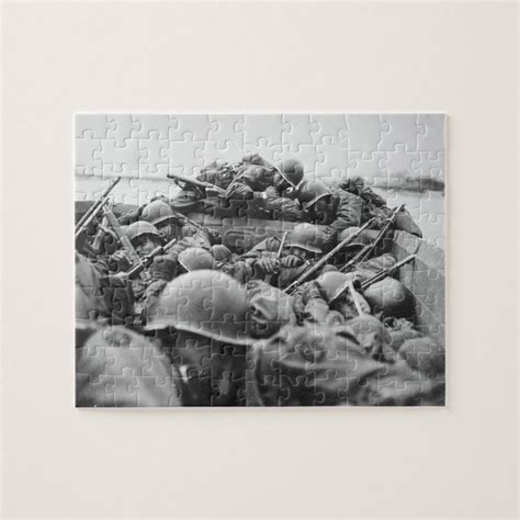 Allied World War II Soldiers Crossing the Rhine Jigsaw Puzzle | Zazzle
