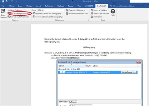 Editing Endnote citations in a Word document | MSK Library Blog