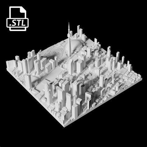 Toronto City 3D Print File | STL File for 3D Printing | 3D Map of ...