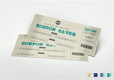 Gift Coupon Design Template in PSD, Publisher, Word, Pages