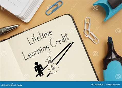 Lifetime Learning Credit is Shown on the Business Photo Using the Text ...