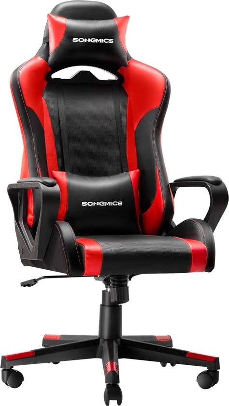 SONGMICS Fauteuil Gamer, Chaise de Bureau, Siège Ergonomique, avec ...