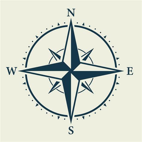 Compass Map Silhouette Icon. Rose Wind Navigation Retro Equipment Glyph ...