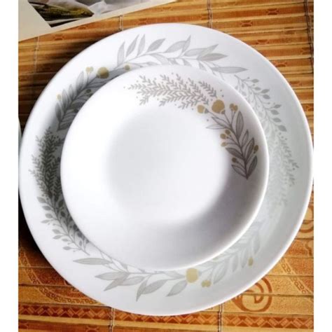 CORELLE DINNER SET 16PCS SILVER CROWN | Lazada