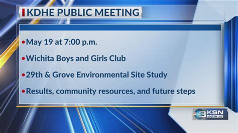 KDHE to conduct meeting on health study from 29th and Grove ...
