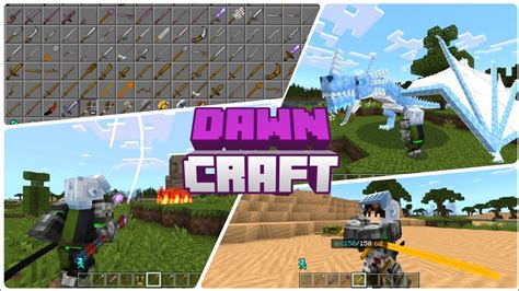 Addon Dawn Craft di Minecraft pe!! new item, mobs, animation, structure!!
